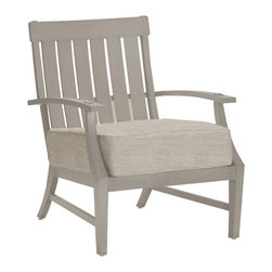 Summer Classics - Summer Classics Croquet Lounge Chair, Linen Dove Cushion - Outdoor Lounge Chairs
