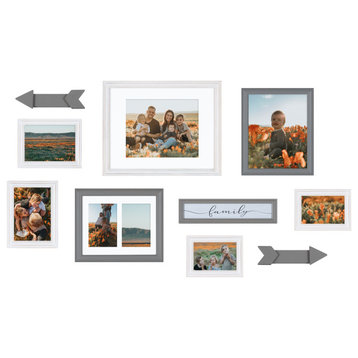 Bordeaux Expression Wall Picture Frame Set, Gray/White