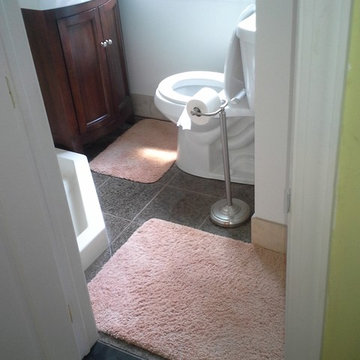 Master and main bathroom with imported Italian porcelin and granite tiles.