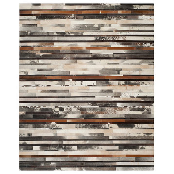 Safavieh Couture Studio Leather Collection STL215 Rug, Ivory/Brown, 8'x10'