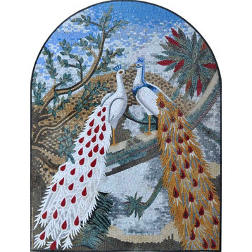 Mosaic Designs, Peacock, 35"x47"