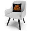 Orange Spooky Metal Halloween By Abc Decorative Throw Pillow