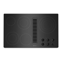 Jenn-Air 36" Electric Radiant Downdraft Cooktop, Black On Black | JED3536WB - Cooktops