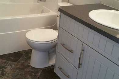 Inspiration for a contemporary bathroom remodel in Calgary