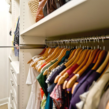 Closet Organization w/ Valet Rod | Organized Living Classica in Bisque
