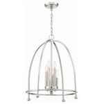 Eurofase - Eurofase 37991-012 Tesia - 6 Light Pendant - A stylishly swanky caged design features an elongaTesia 6 Light Pendan Polished Nickel Meta *UL Approved: YES Energy Star Qualified: n/a ADA Certified: n/a  *Number of Lights: 6-*Wattage:60w E12 Candelabra Base bulb(s) *Bulb Included:No *Bulb Type:E12 Candelabra Base *Finish Type:Polished Nickel