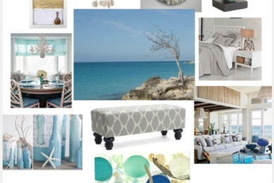 Beach style home design photo in Miami