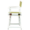 18" Director's Chair With White Frame, Olive Canvas
