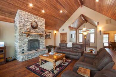 Inspiration for a craftsman living room remodel in Seattle