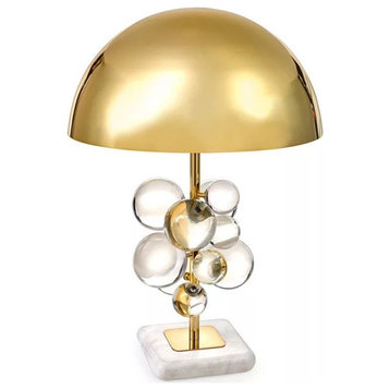 25"H Decoration Mushroom Table Lamp, Clear