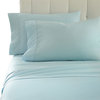Becky Cameron Ultra Soft Checkered Design 4-Piece Bed Sheet Set, Twin, Aqua