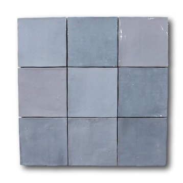 Mestizaje Zellige 5 x 5 Ceramic Tiles - Gray, 9 Sq Ft