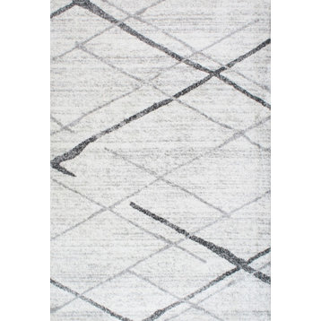 nuLOOM Thigpen Striped Contemporary Area Rug, Gray, 9'x12'