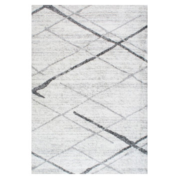 nuLOOM Thigpen Striped Contemporary Area Rug, Gray, 9'x12'