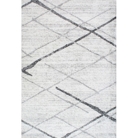 Nuloom Thigpen Striped Contemporary Area Rug, Grey 9'x12'