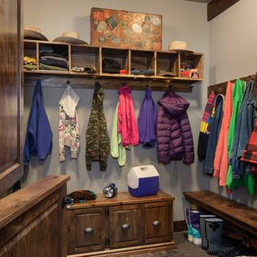 Rustic Timber Frame Home: The Rock Creek Residence - Mud Room