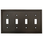 Cosmas - Cosmas 25045-ORB Oil Rubbed Bronze Quad Toggle Switchplate Cover - Finish: Oil Rubbed Bronze