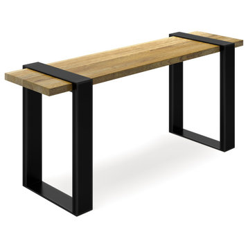 Nessa Solid Mango Wood Bench, Natural