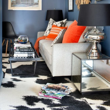 Modern Glass and Lucite Side End Tables