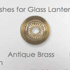 Clear Hundi Glass Bell Jar Lantern 7"D, Antique Bronze Finish
