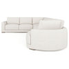 Laguna 166" Modular Feather-Cushion Sectional Sofa, Wheat Cream Beige Polyester Tweed, Right-Arm Facing