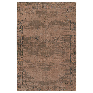 Vibe by Jaipur Living Esposito Medallion Area Rug, Light Brown and Gray, 2'6"x10