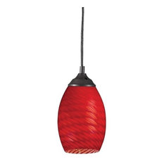 Peak Collection 3-Light Red and Nickel Pendant Peak Collection 3-Light Red and Nickel Pendant