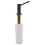 Westbrass - Contemporary Soap/Lotion Dispenser In Powder Coated Flat Black - This Westbrass Contemporary soap or lotion dispenser firmly mounts in kitchen or bathroom sinks or counters. The 3-3/8 in. high dispenser extends a full 3 in. into the sink. The solid brass dispenser head, easily fills from the top of the unit and comes with an ample 12 oz. reservoir. The extended shaft height mounts in thicker countertops and its contemporary design matches today's popular designs.