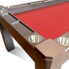 Origins American Walnut Game Table, 8 Players, Red Dgs