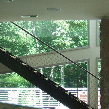 Greenwich modern home with Le Corbusier Villa Savoye inspired ramp