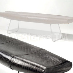 Carey Black Crocco Leather Bench - Upholstered Benches