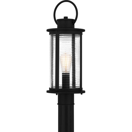 Tilmore 1 Light Outdoor Pendant or Chandeller, Matte Black