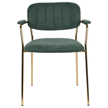Upholstered Industrial Armchairs (2) | DF Jolien, Dark Green