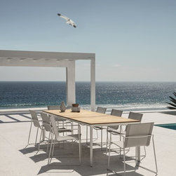 Asta Stacking Chair with Arms - Outdoor Dining Chairs