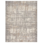 Nourison - Calvin Klein CK950 Rush 8' x 10' Ivory/Grey Modern Indoor Area Rug - Neutral, natural tones meet fresh, contemporary design in this area rug from the Calvin Klein Rush Collection. High-low pile in a crosshatched, abstract design creates a sense of depth and interest. This is art you'll love to live with, in a cool ivory and grey palette.