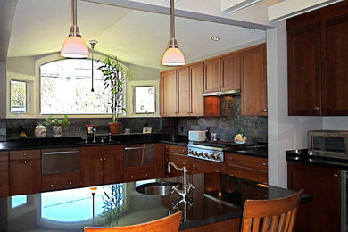 Inspiration for a contemporary kitchen remodel in Boston