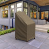 Budge NeverWet Hillside Patio Stacked Chair Cover, Black & Tan, 49"H