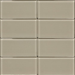 3x6 Glass Subway Tile Light Gray - Tile