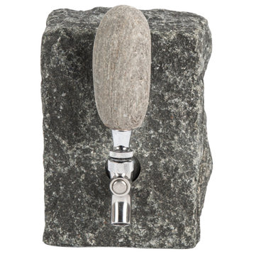 Stone Drink Dispenser, Black Granite