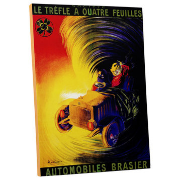 Vintage Apple "Automobiles Brasier" Gallery Wrapped Canvas Wall Art