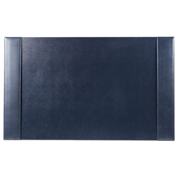 Navy Blue Bonded Leather 30x18 Desk Pad