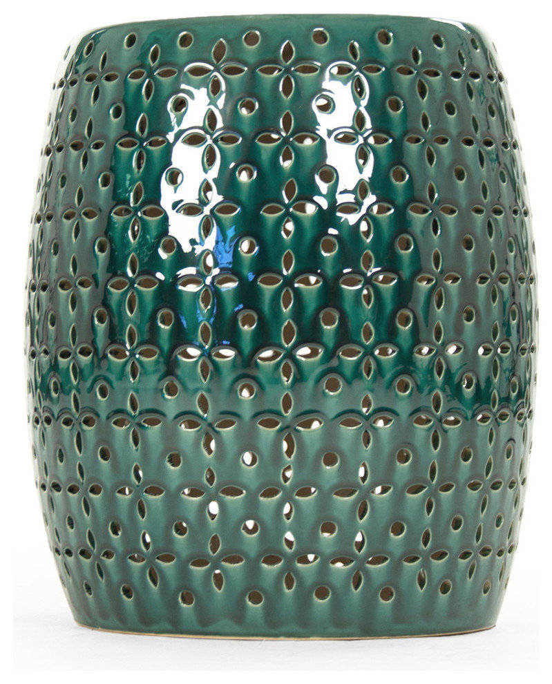 Lovell Garden Stool, Teal - Contemporary - Accent And Garden Stools ...