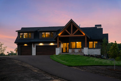 Inspiration for a transitional exterior home remodel in Minneapolis