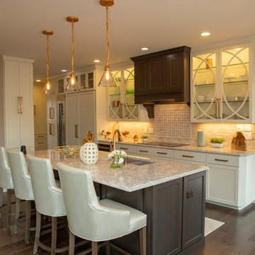 A spacious kitchen countertop