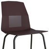 Riley Molded Counter Stool With Black Metal Base, Deep Plum