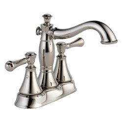 Delta Cassidy Two Handle Centerset Lavatory w/ Metal Pop-Up - Bathroom Sink Faucets