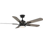 Progress - Progress P250007-108-30 Claret - 56 Inch 5 Blade Ceiling Fan with Light Kit - Gracefully blend the old with the new with the ClaClaret 56 Inch 5 Bla Brushed Nickel Matte *UL Approved: YES Energy Star Qualified: n/a ADA Certified: n/a  *Number of Lights: 1-*Wattage:18w LED bulb(s) *Bulb Included:Yes *Bulb Type:LED *Finish Type:Black