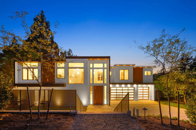 Example of a minimalist exterior home design in Seattle