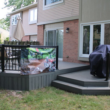 Some custom decks built by Hickory Dickory Decks using Armadillo decking.