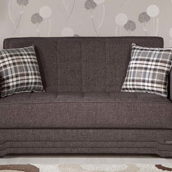 Victoria Loveseat Sofa Bed Sleeper in Dark Brown - Loveseats
